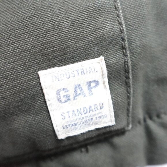Gap Vest XL Green Olive Quilted Canvas Down Filled Workwear Utility - Picture 2 of 6